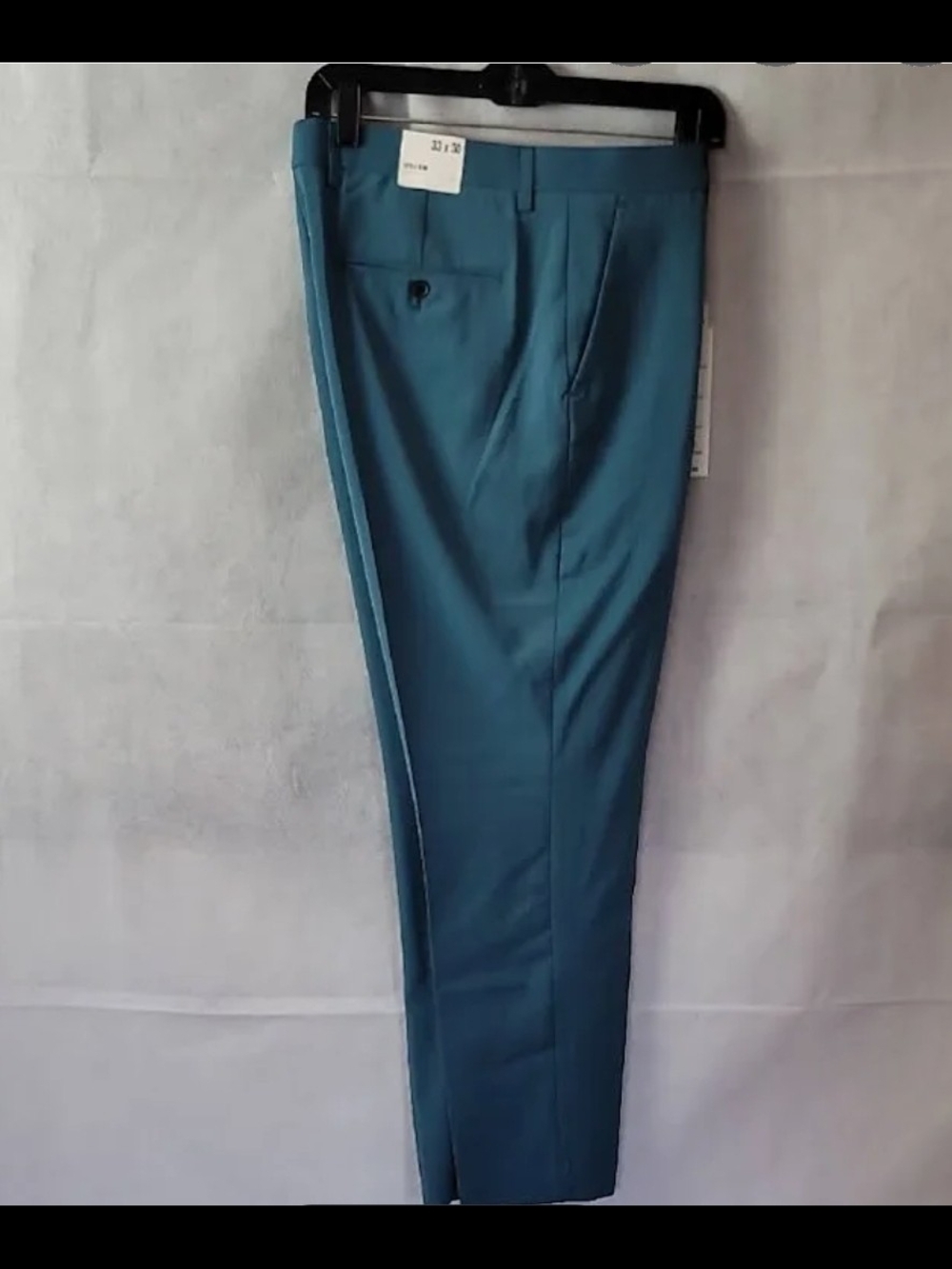 Express Men's Teal Dress Pants - Slim Tailored
